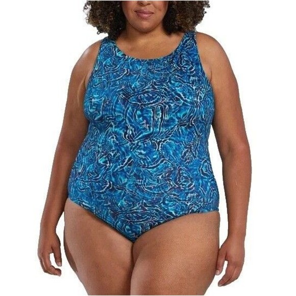 NWT TYR Women’s One Piece Swimsuit BLUE Size XXL - Picture 1 of 3